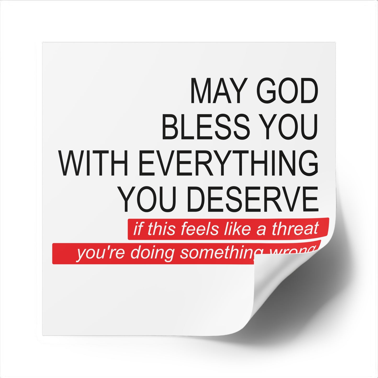 May God Bless You - Outdoor Sticker - 1pc