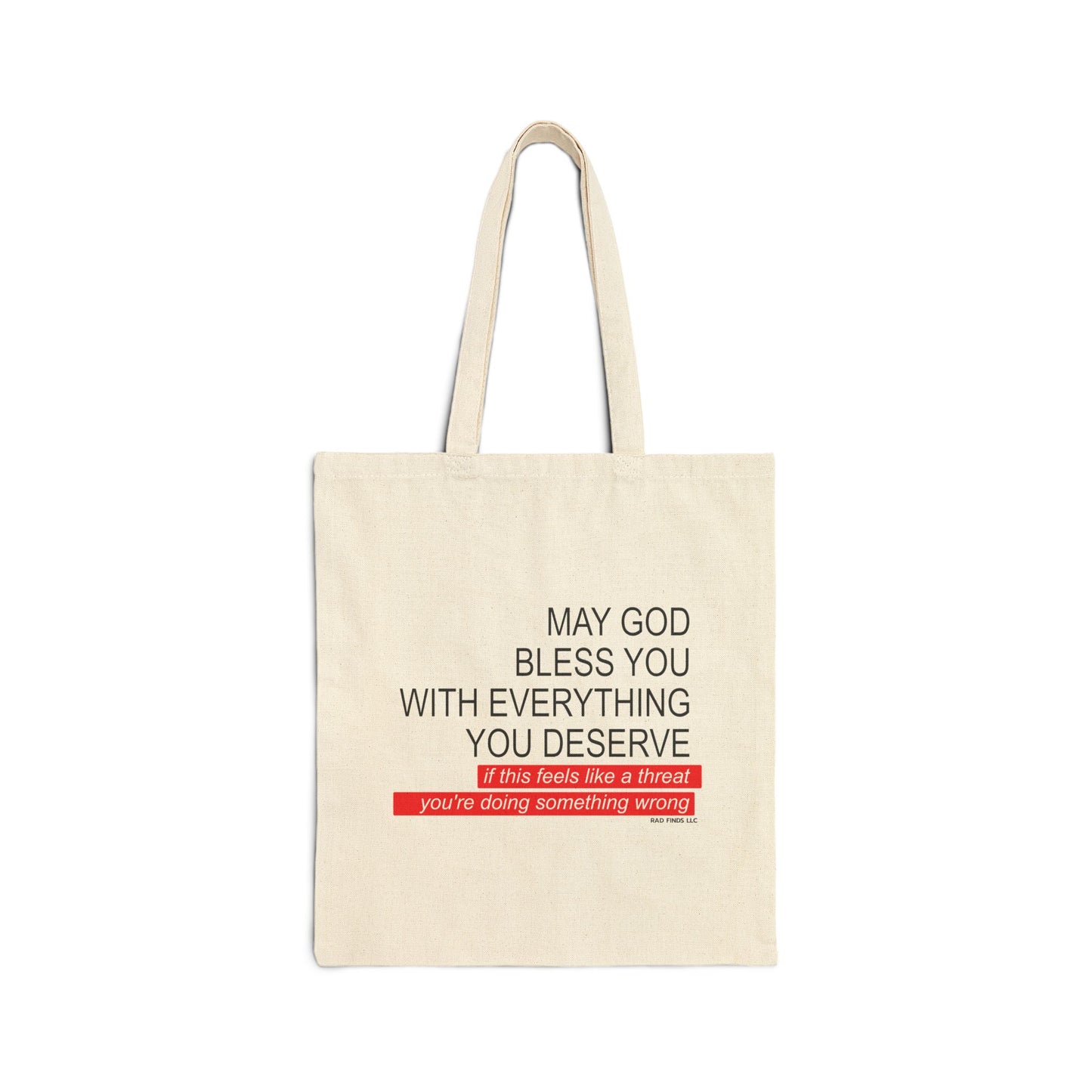 May God Bless You - Cotton Canvas Tote Bag - Natural