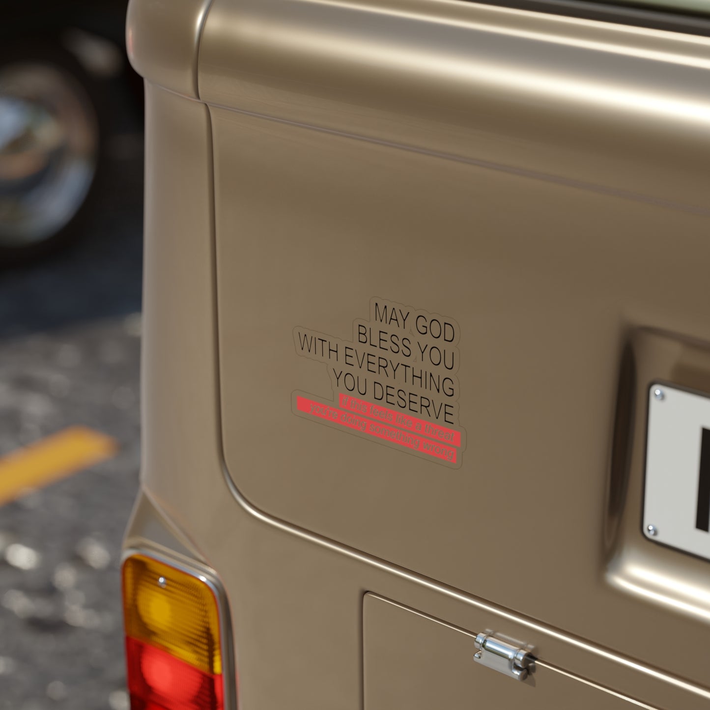 Transparent Outdoor Stickers, Die-Cut, 1pc