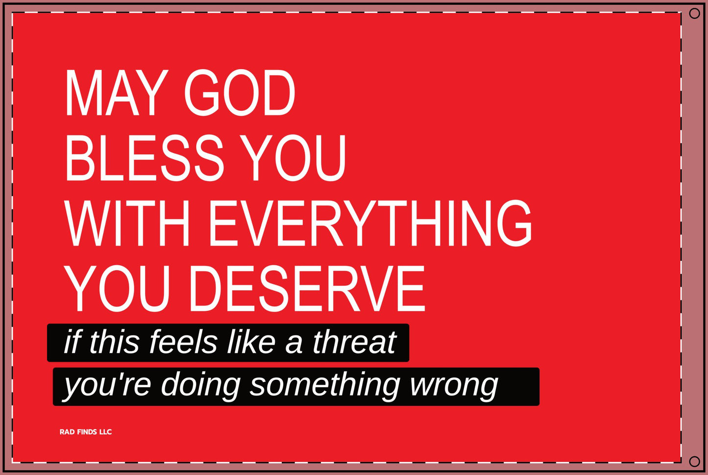 May God Bless You - Double Sided Flag