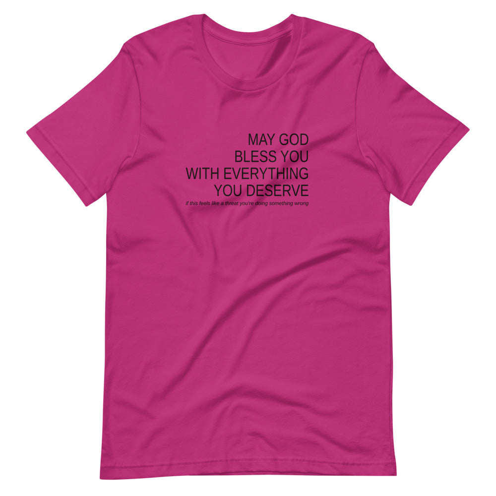 May God Bless You - Black On - Short-Sleeve Unisex T-Shirt