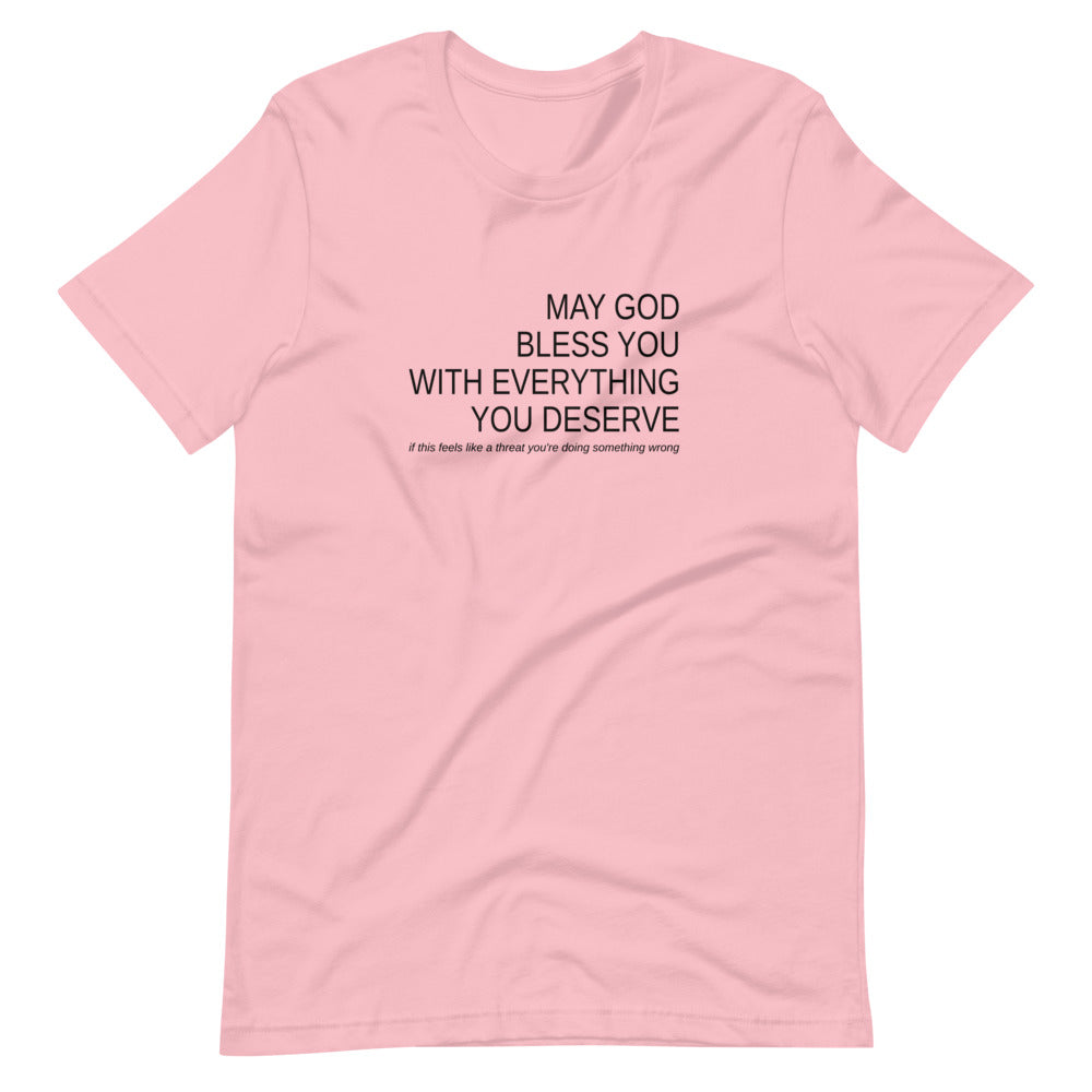 May God Bless You - Black On - Short-Sleeve Unisex T-Shirt
