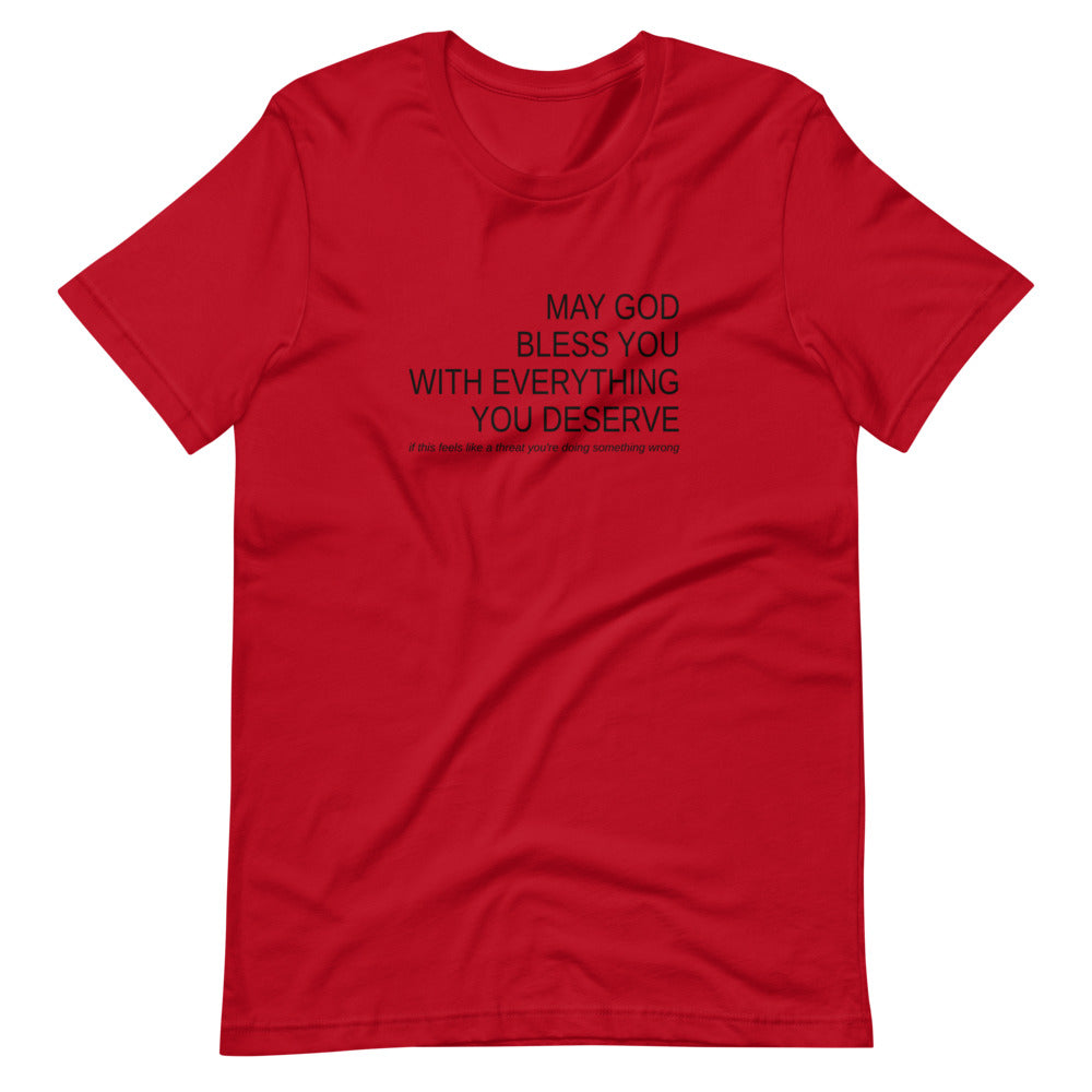 May God Bless You - Black On - Short-Sleeve Unisex T-Shirt