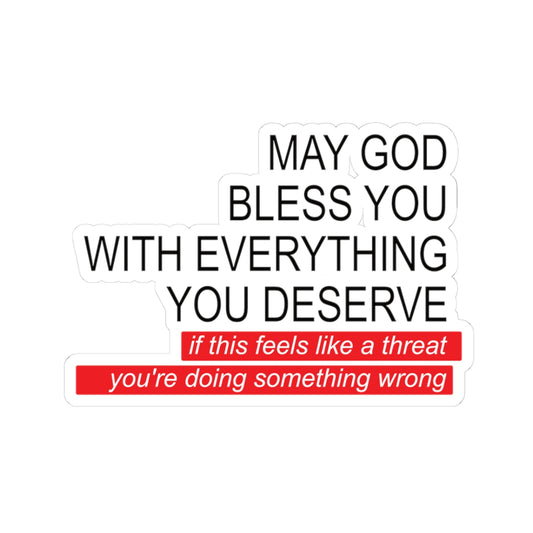 May God Bless You - Kiss-Cut Sticker - 1pc