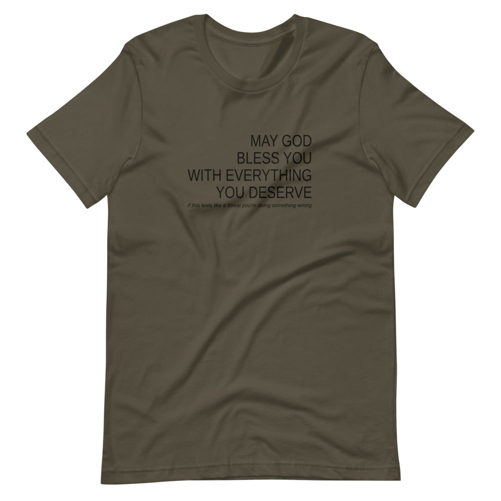 May God Bless You - Black On - Short-Sleeve Unisex T-Shirt
