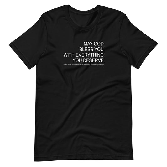 May God Bless You - White On - Unisex t-shirt