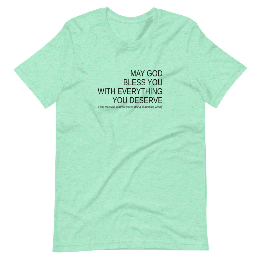 May God Bless You - Black On - Short-Sleeve Unisex T-Shirt
